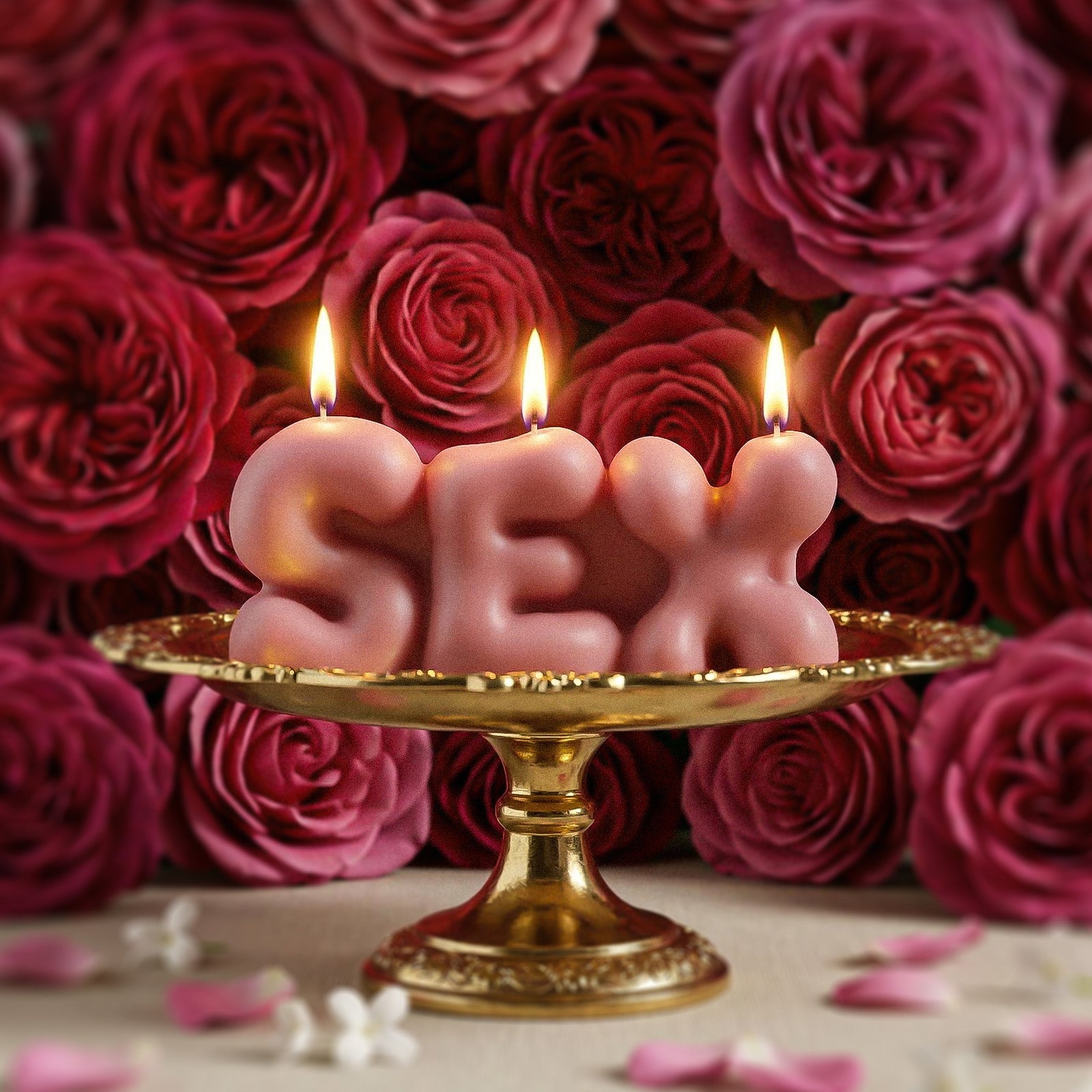 Bubbly SEX Word Candle Silicone Mold