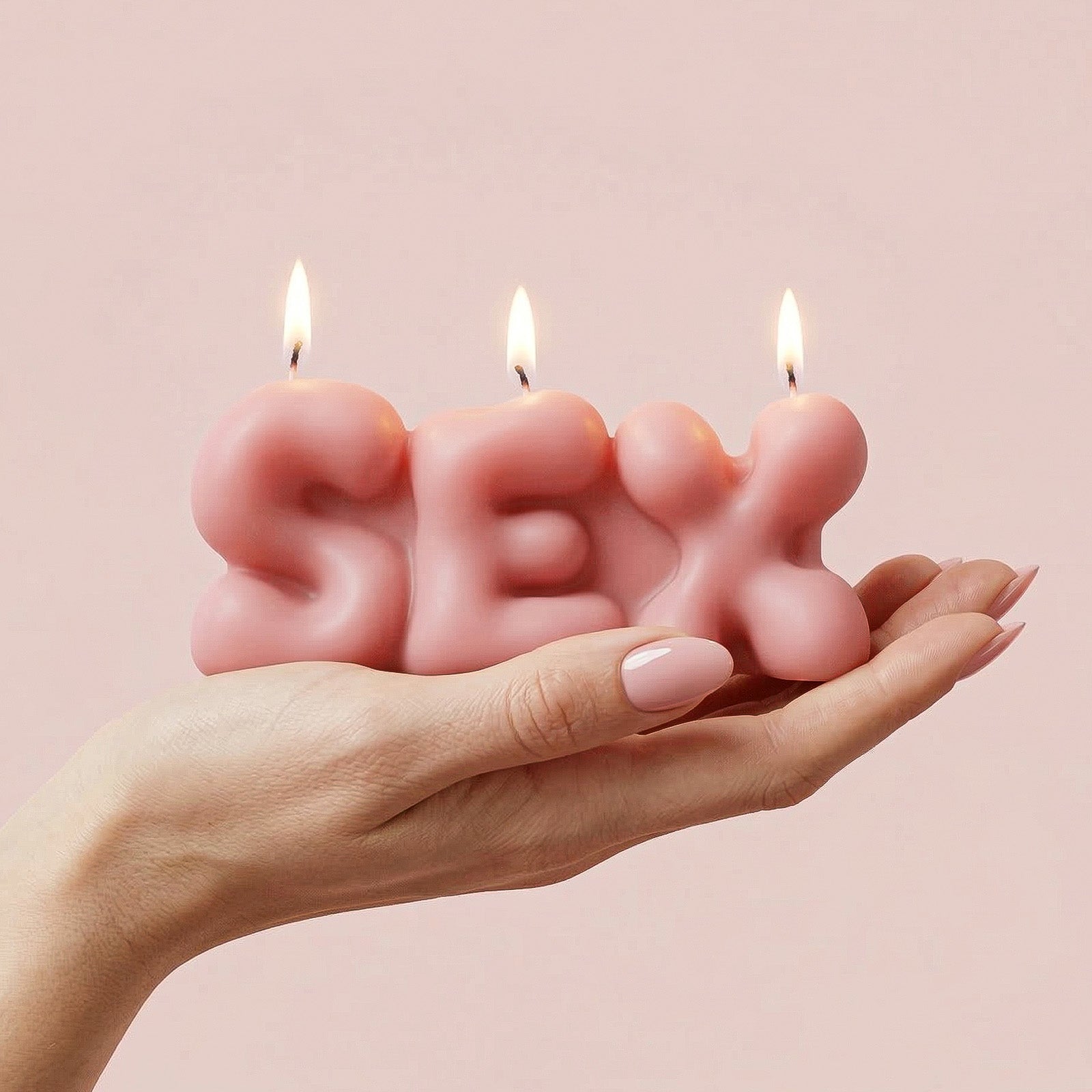 6 キャンドル　シリコンモールド　シリコン型　ピンク バブリーSEXワードキャンドルシリコンモールド – Boowan Nicole