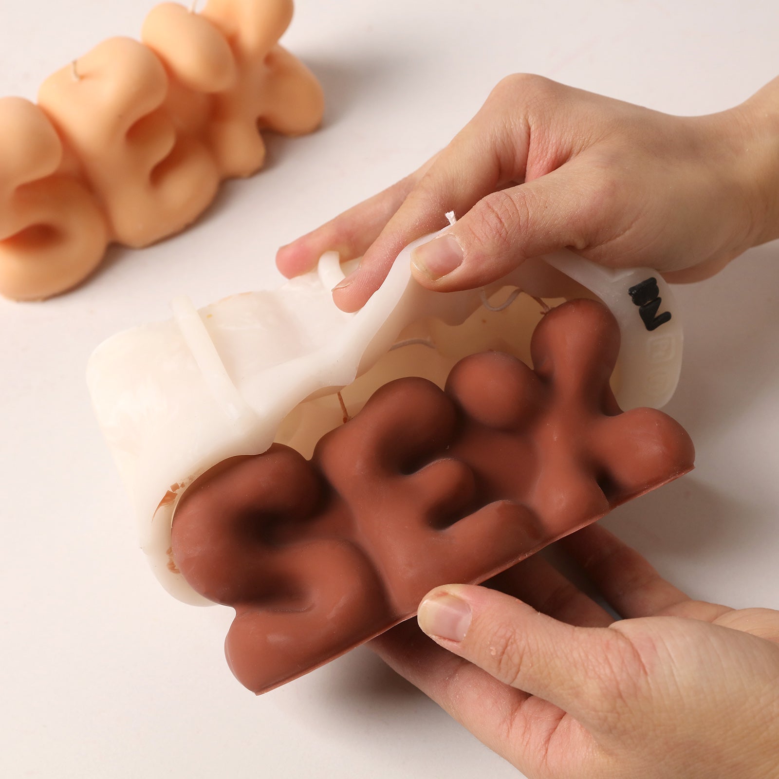 Bubbly SEX Word Candle Silicone Mold