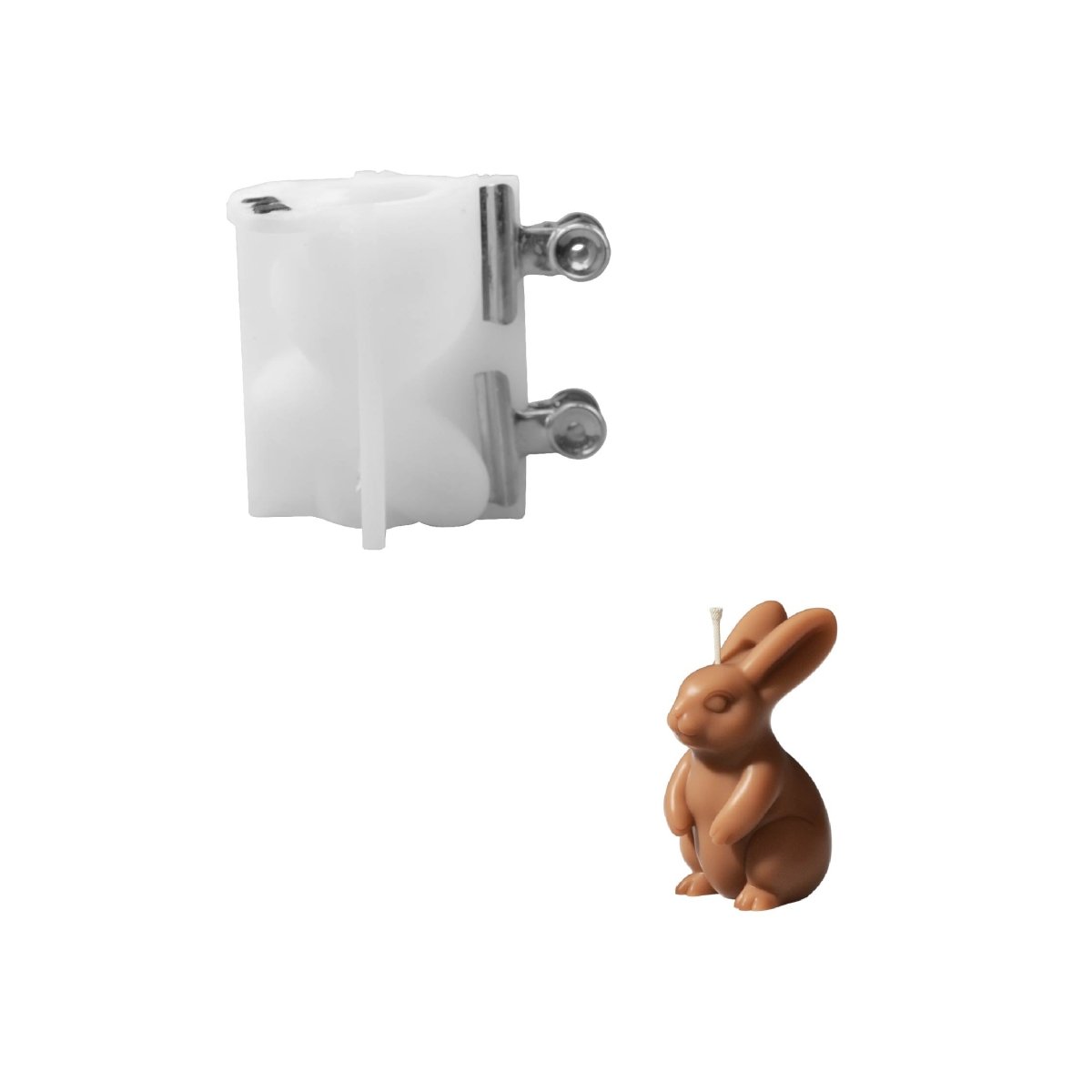 バニー&ラッティ　キャンドルスタンド Bunny Buddy: Easter Rabbit Candle Molds & DIY Lacquer Kit – Boowan