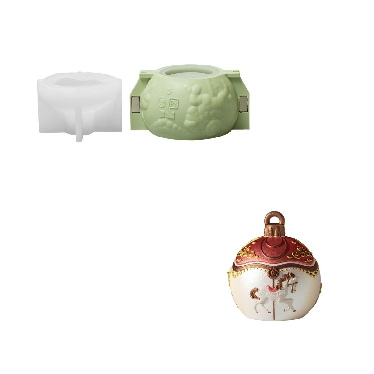 Carousel of Dreams Bauble Candle Jar & Candle Refill Silicone Mold CollectionCandle Jar MoldSH1330-1-2