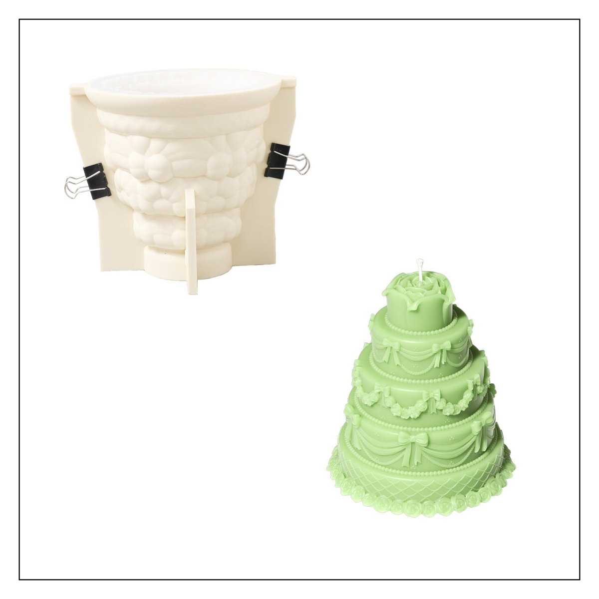 Wedding Cake Candle Silicone Mold Collection3D Candle MoldLZ0817