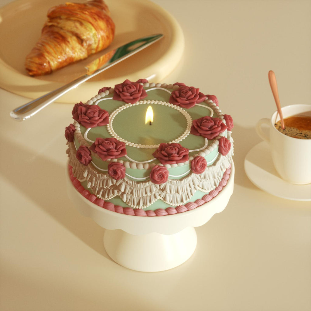 Lit cake candles with cake stand make your afternoon tea more delightful-Boowan Nicole