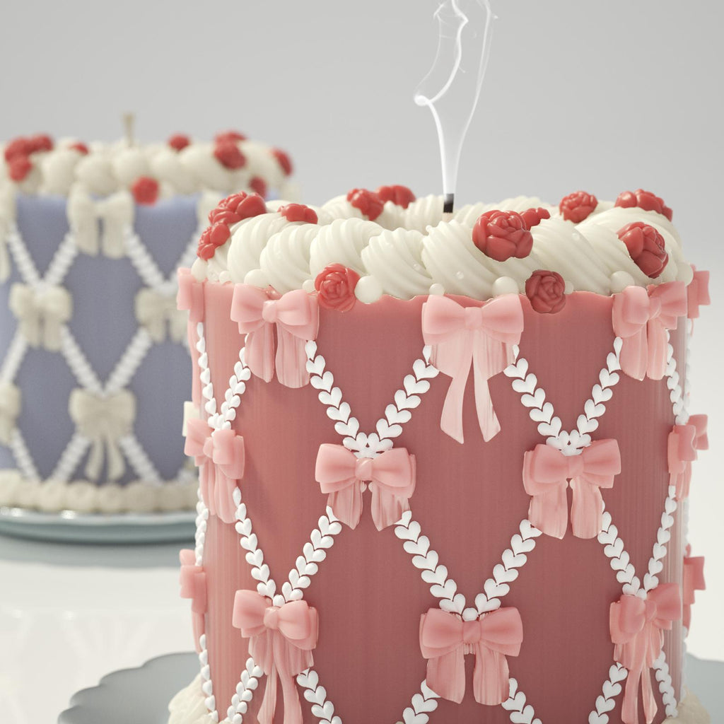 Hand-painted bow candle, featuring exquisite colors for a delicate and beautiful touch-Boowan Nicole