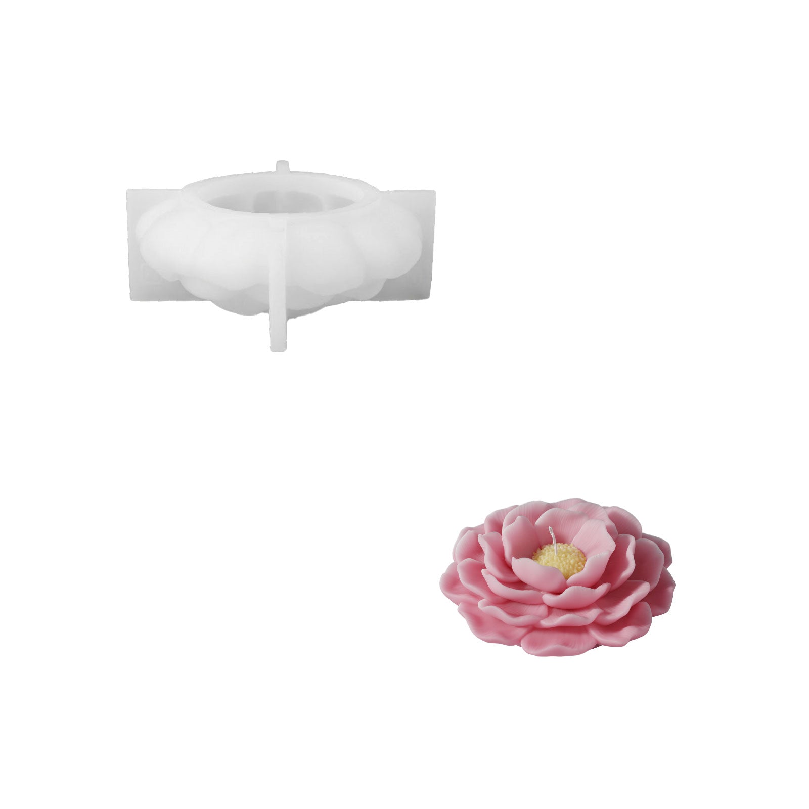Camellia in Bloom Candle Silicone Mold