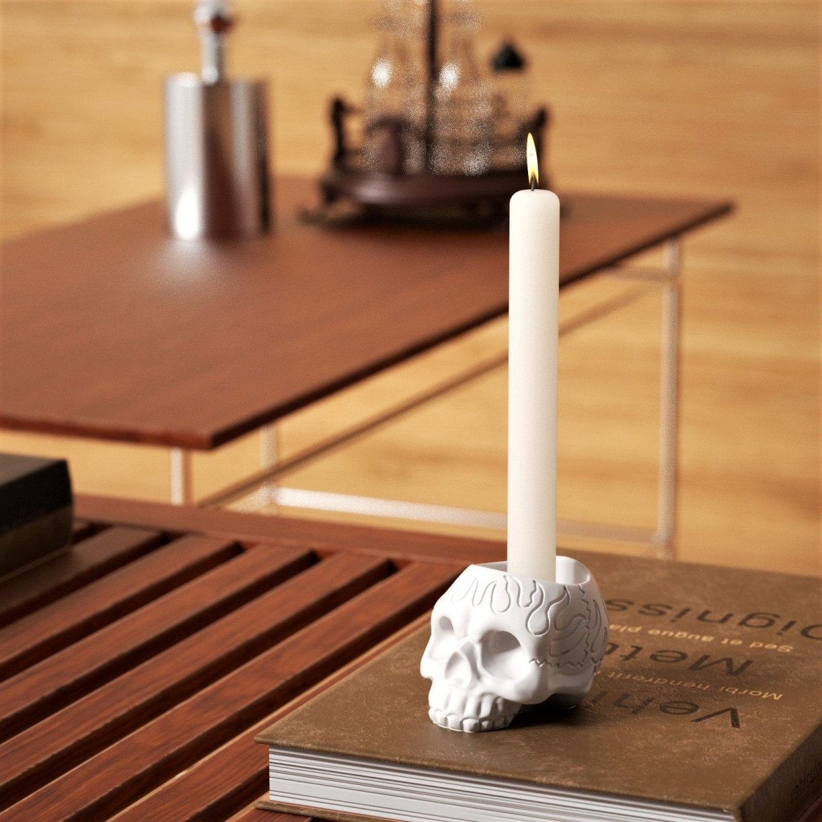 Spooklight Skull Candle Holder Silicone MoldCandle Holder MoldSH0826