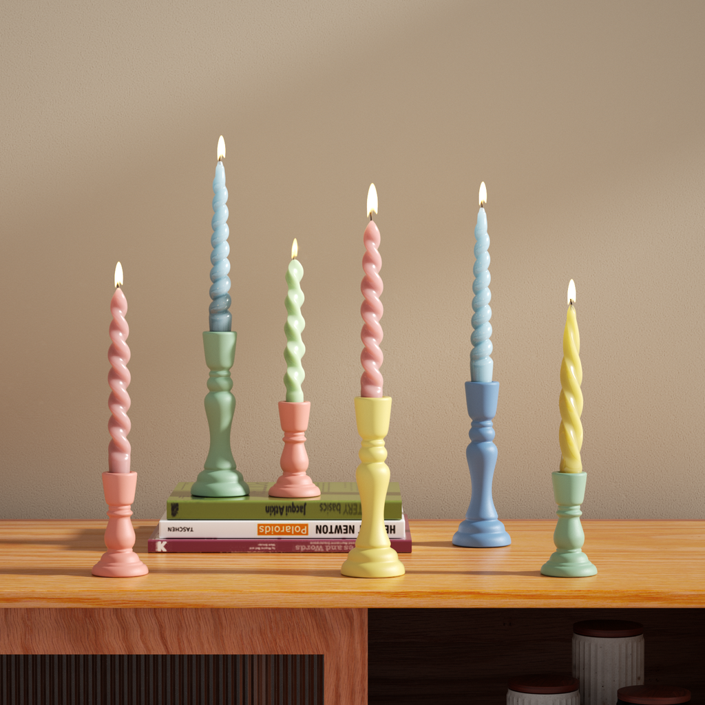 Create colorful candleholders for a simple,modern Nordic home decor style-Boowan Nicole