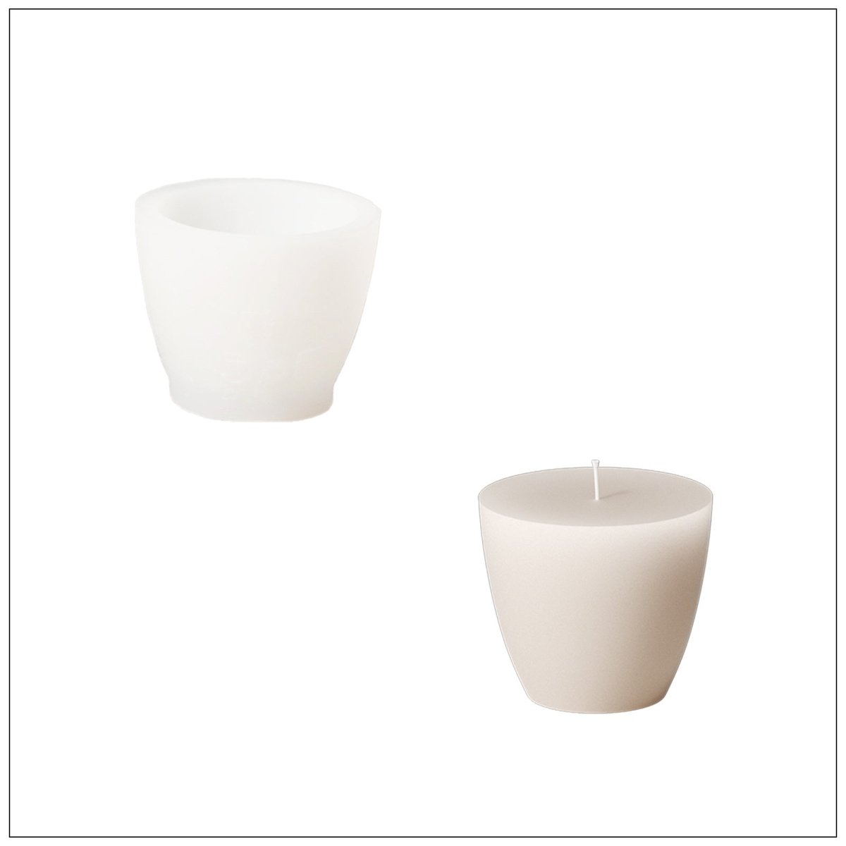 Minimalist Bowl - Shaped Candle Jar Silicone Mold & 9oz Candle Refill Silicone MoldCandle Jar MoldLZ0714