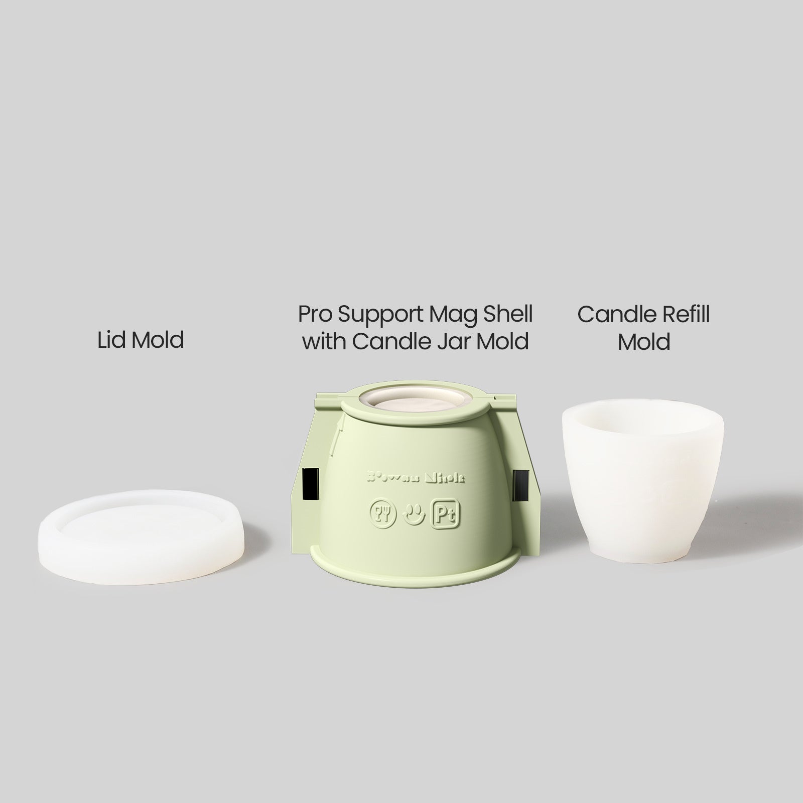 ミニマリストのボウル型キャンドルジャー用シリコンモールド＆9オンスキャンドルリフィル用シリコンモールド
