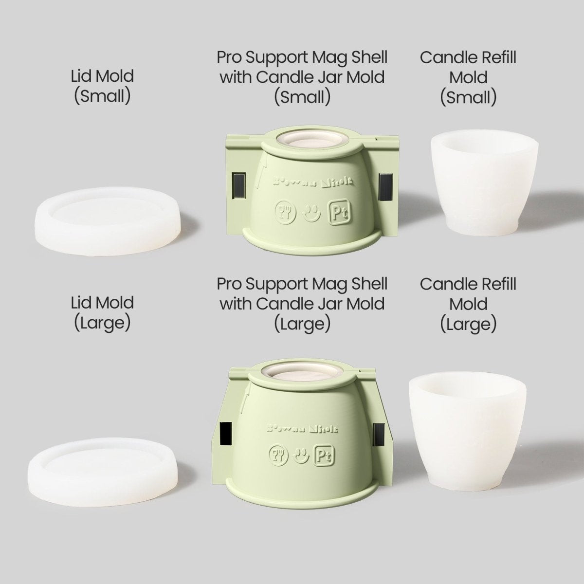 Minimalist Bowl - Shaped Candle Jar Silicone Mold & Candle Refill MoldCandle Jar MoldSH1090-1-2-LZ0715