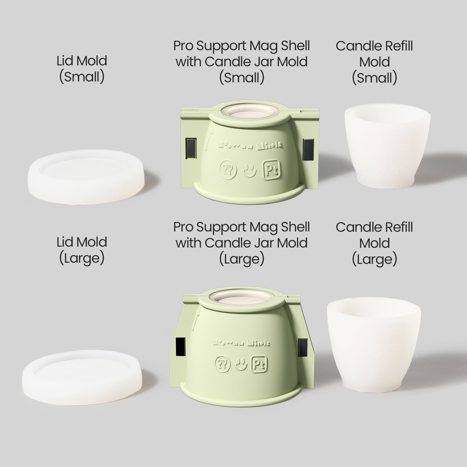 ミニマリストのボウル型キャンドルジャー用シリコンモールド＆キャンドルリフィルモールド