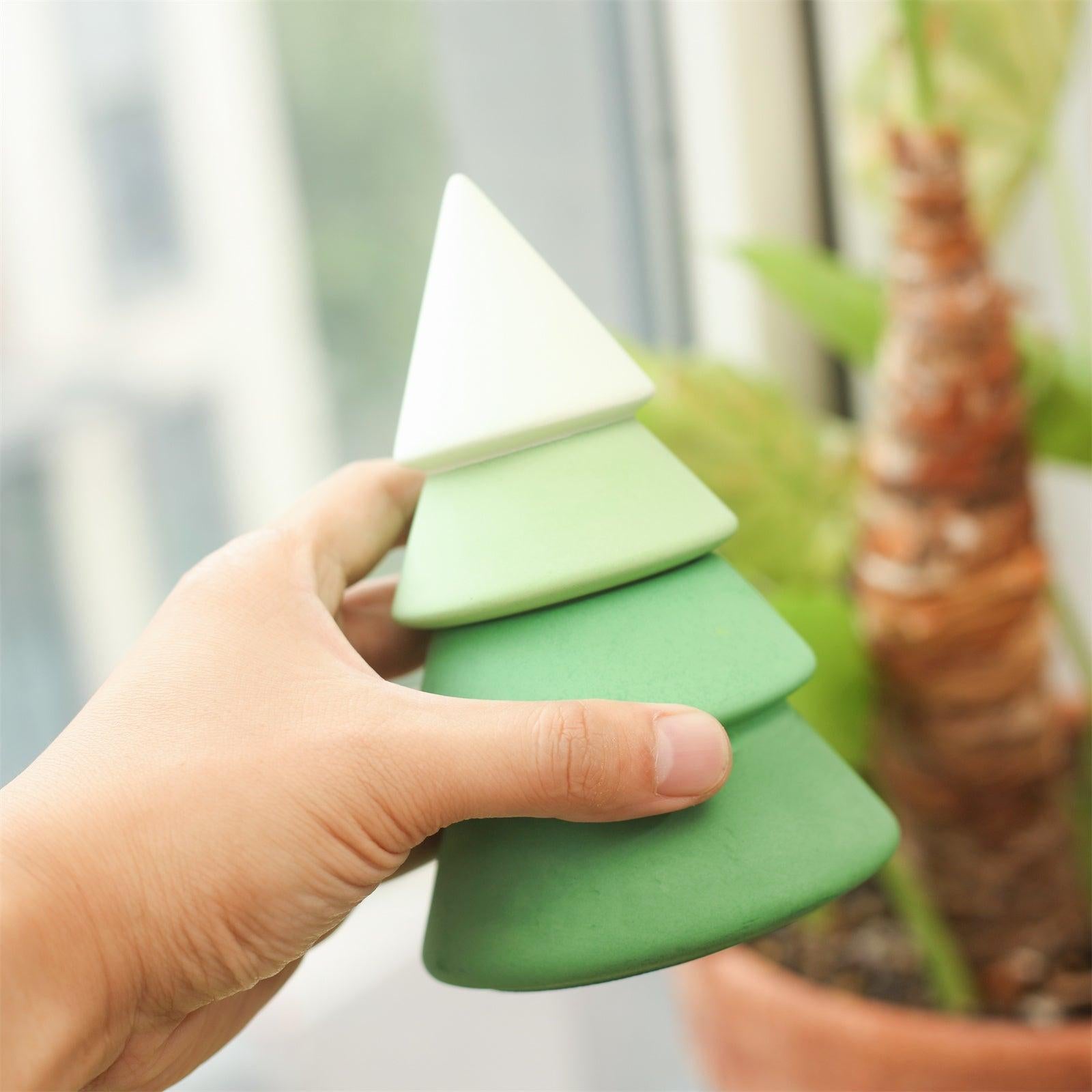 قالب سيليكون لشمعة جرة شجرة عيد الميلاد بطبقات أنيقة بوزن 3.3 أونصة من وندرلاند الشتوي