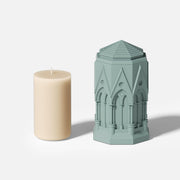 قالب سيليكون لشمعة في جرة بطراز القوطية الأنيق والطويل مع قالب تعبئة شمعة 7 أونصات