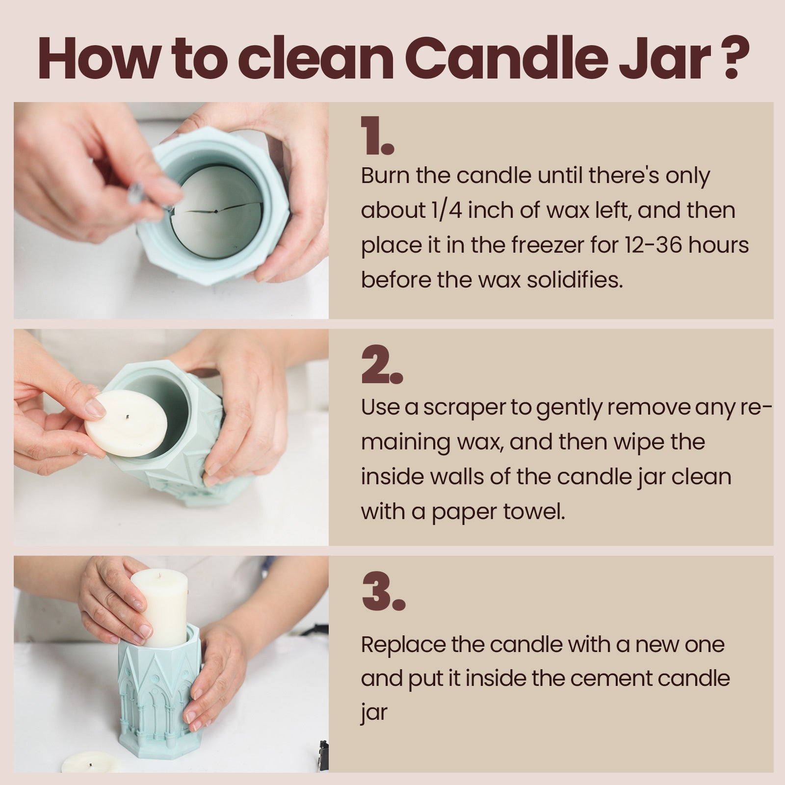 قالب سيليكون لشمعة في جرة بطراز القوطية الأنيق والطويل مع قالب تعبئة شمعة 7 أونصات