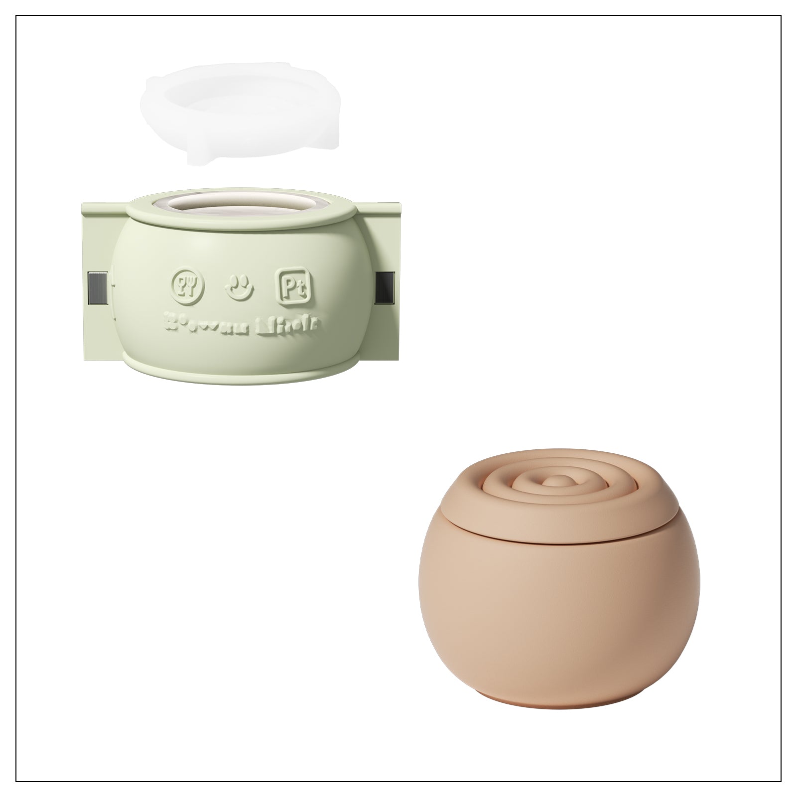 Make the mold set and finished ball candle jar.