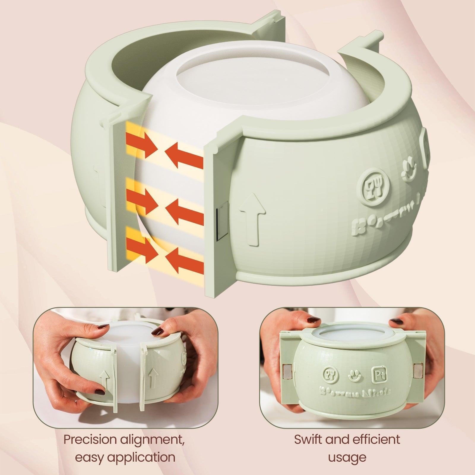 The pictures and texts show the key points when using candle jars to support the shell, reflecting the brand design details and striving for perfect handcrafting.