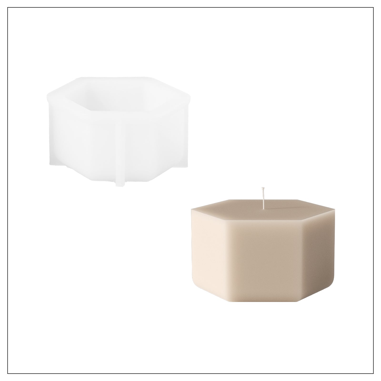 Candle refills and corresponding silicone molds.