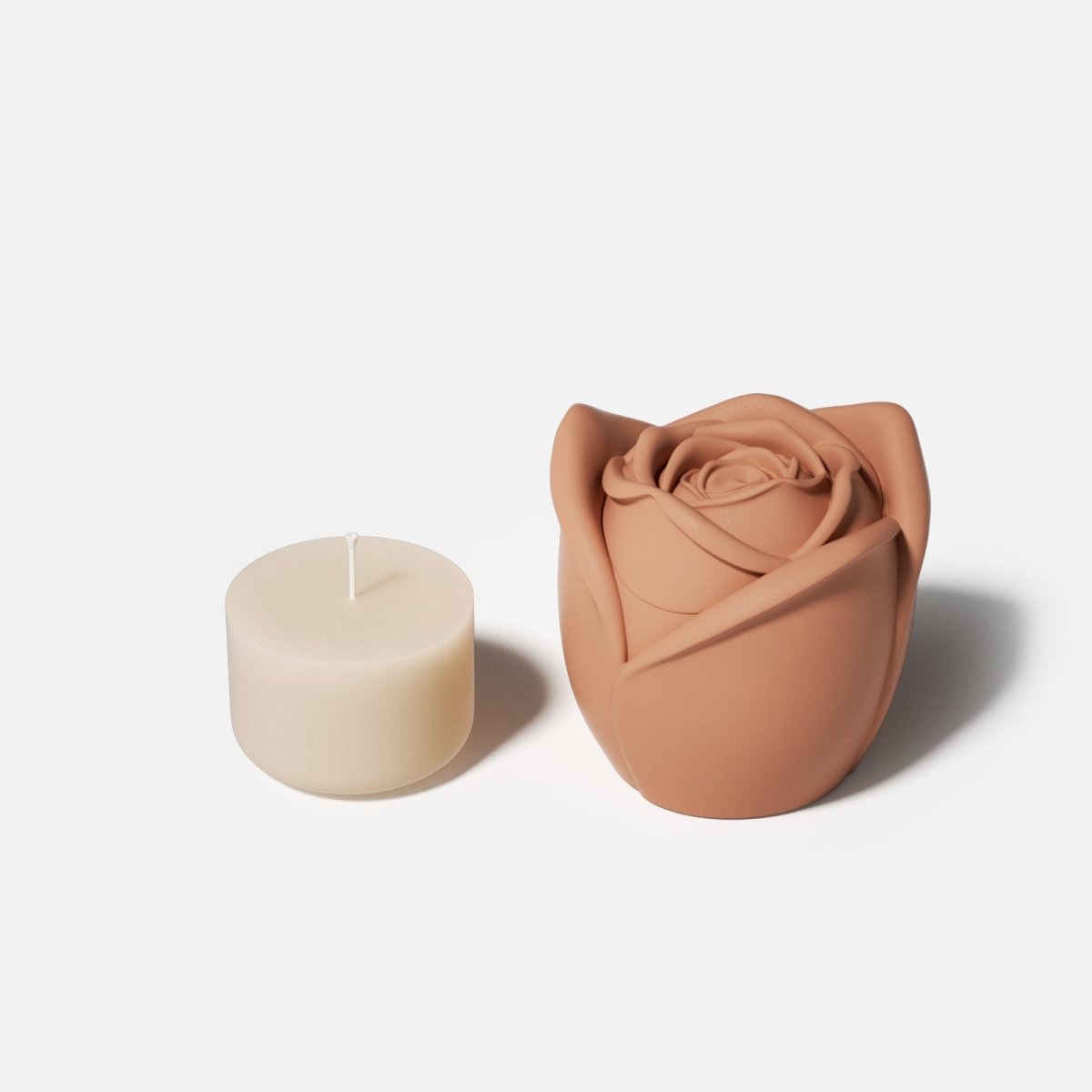 Rose Reverie Candle Jar Silicone Mold with 3oz Candle Refill MoldCandle Jar MoldSH1068-1+SH1068-2