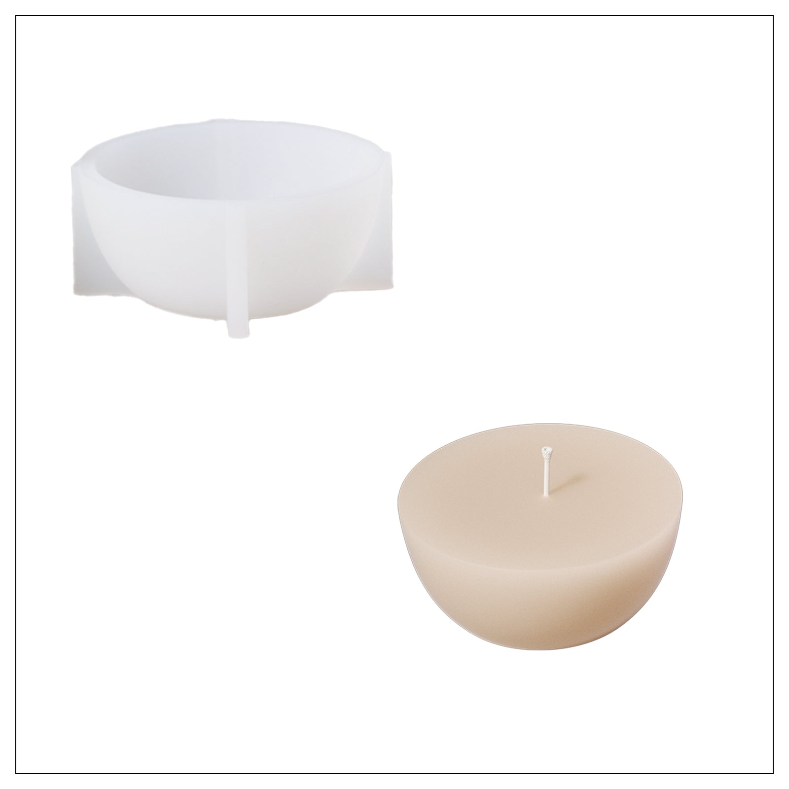 Crowning Rose Candle Jar Silicone Mold & 7oz Candle Refill Mold