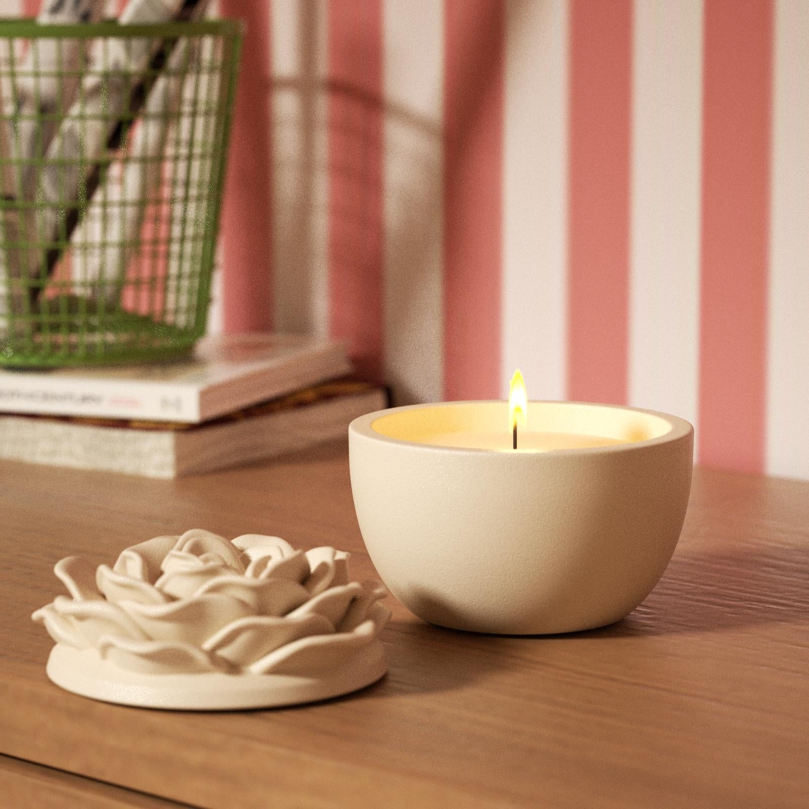 Crowning Rose Candle Jar Silicone Mold & 7oz Candle Refill Mold