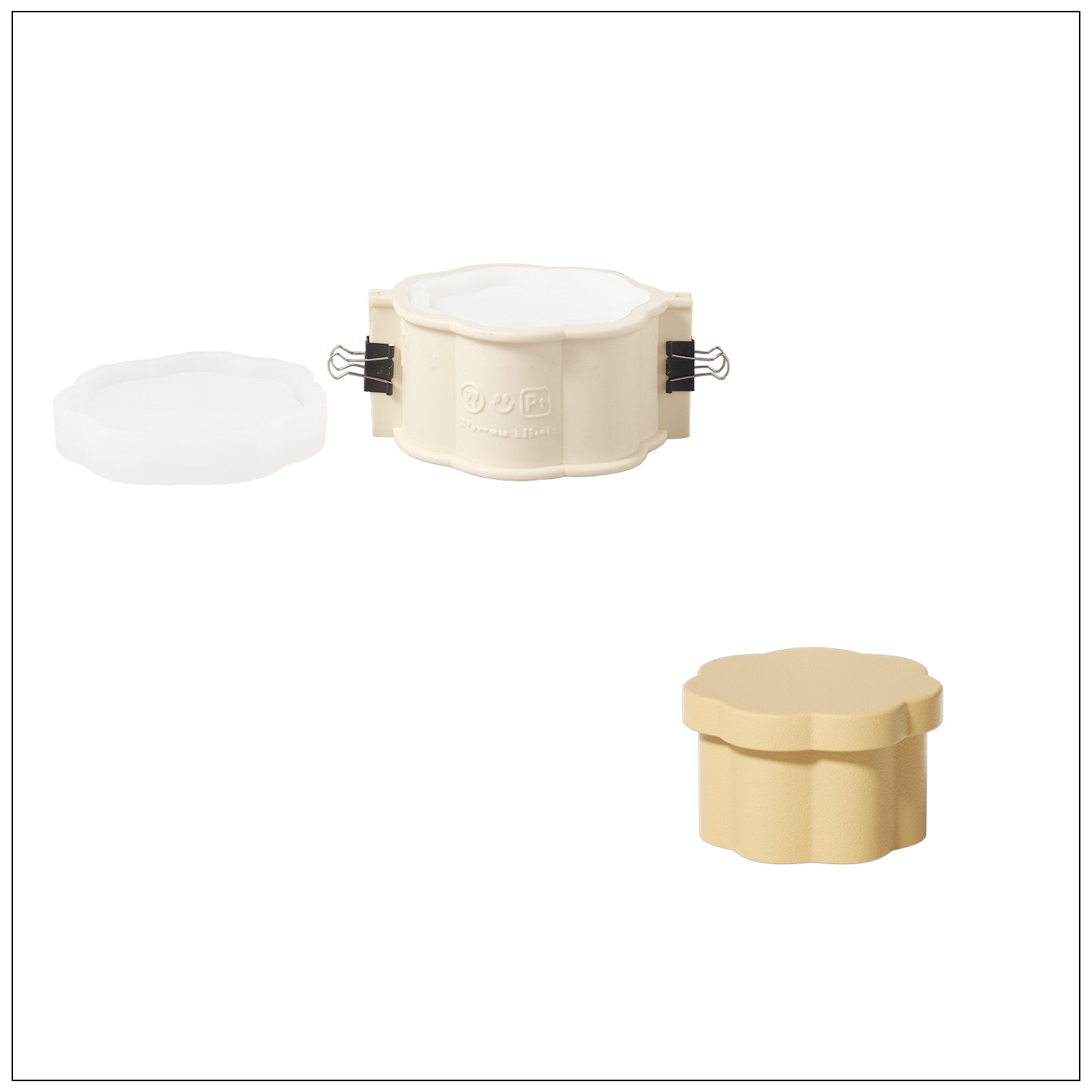 Mini Floral Column Storage Jar Silicone Mold