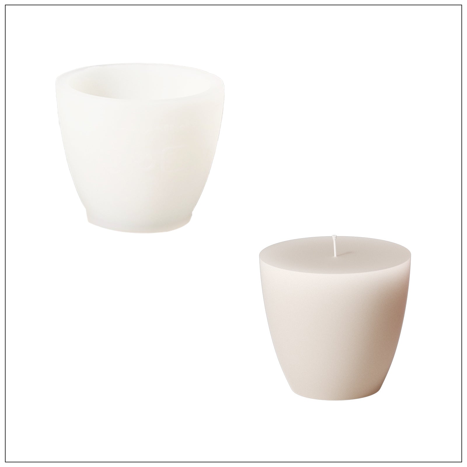Minimalist Bowl-Shaped Candle Jar Silicone Mold & 3.5oz Candle Refill Silicone Mold