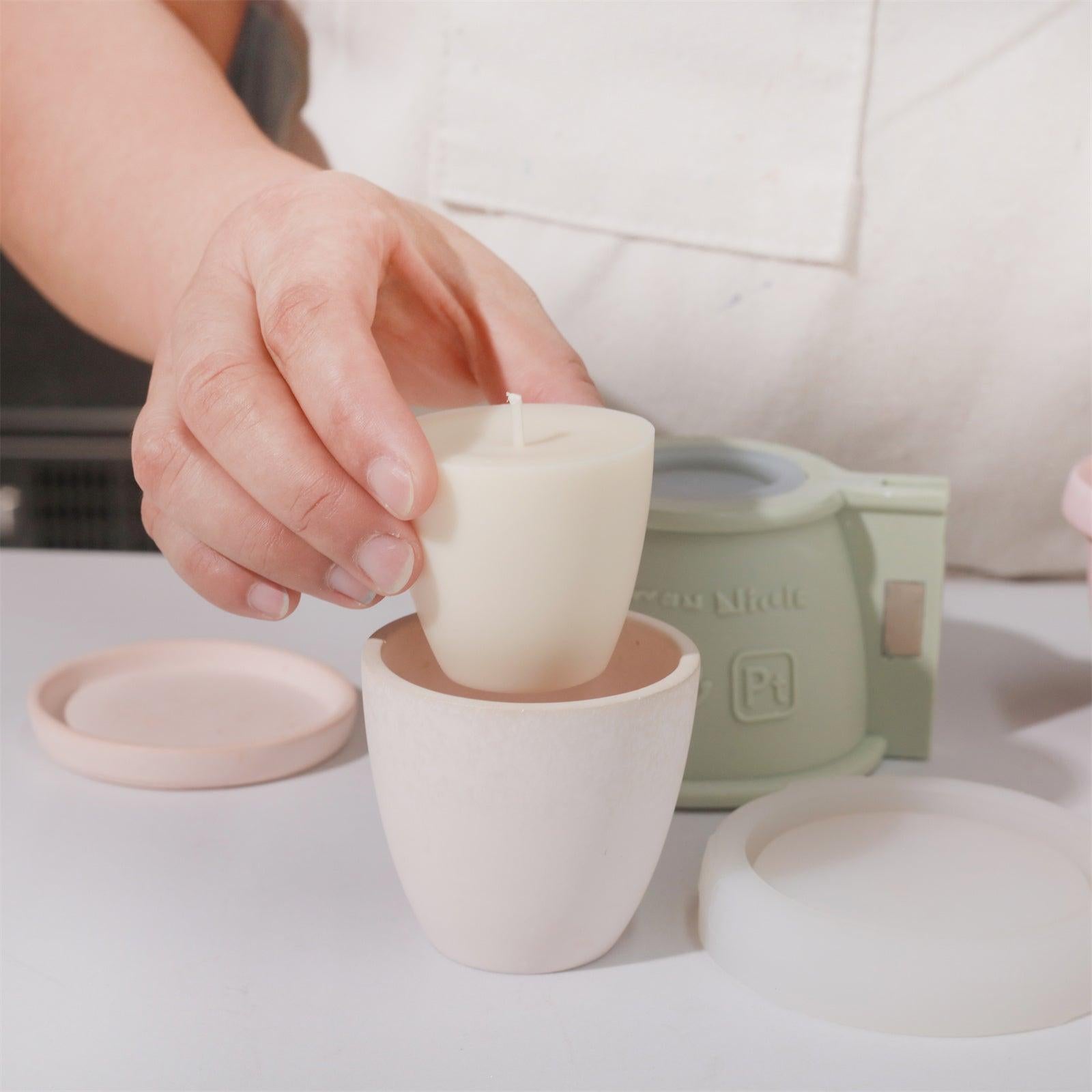 Minimalist Bowl-Shaped Candle Jar Silicone Mold & 3.5oz Candle Refill Silicone Mold