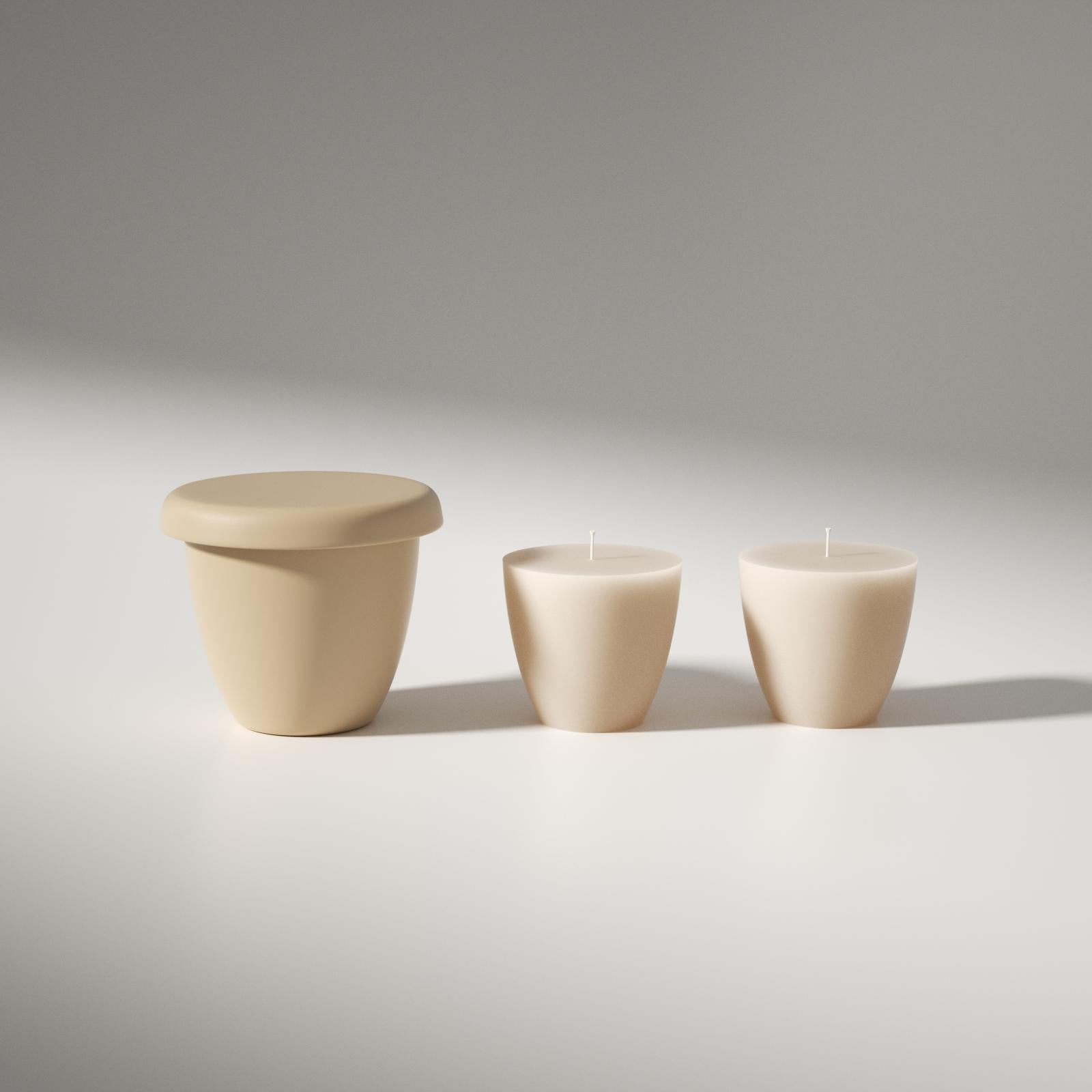 Minimalist Bowl-Shaped Candle Jar Silicone Mold & 3.5oz Candle Refill Silicone Mold