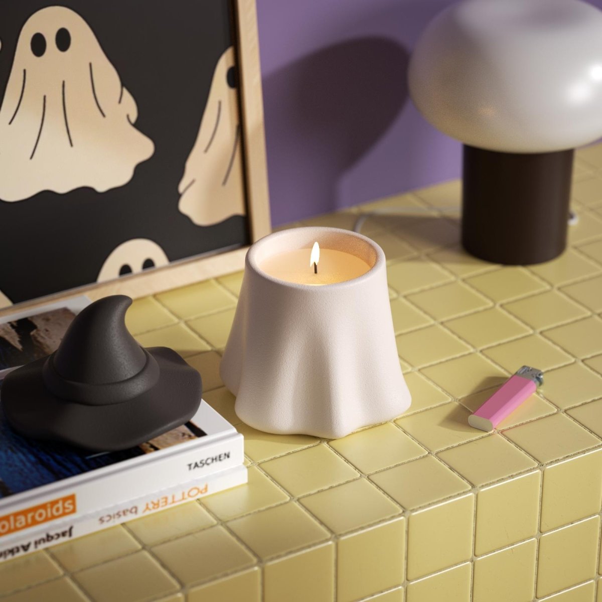 Ghost Wizard Candle Jar Silicone Mold & Candle Refill Silicone MoldCandle Jar MoldSH1100-1-2