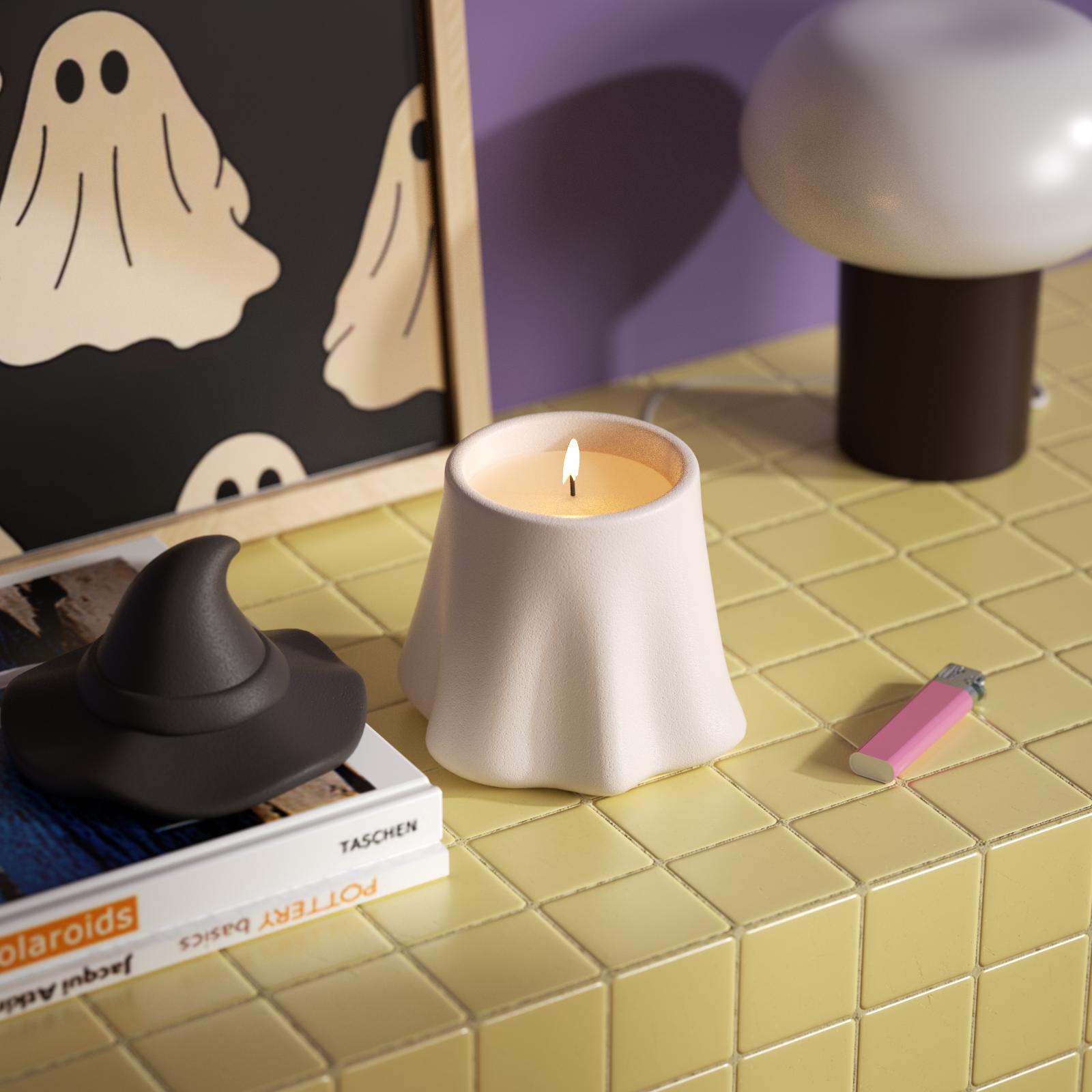 Ghost Wizard Candle Jar Silicone Mold & Candle Refill Silicone Mold