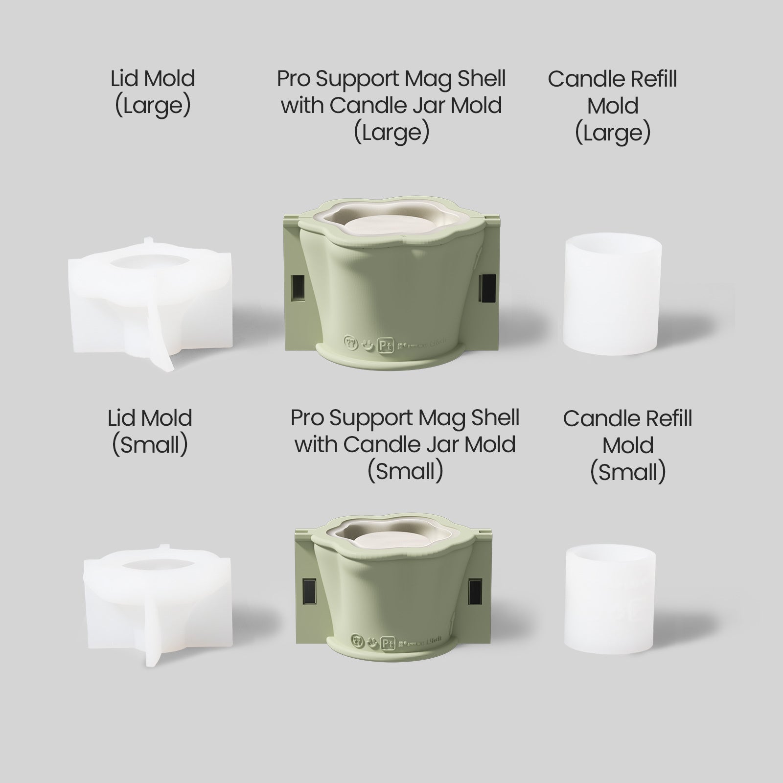 Ghost Wizard Candle Jar Silicone Mold & Candle Refill Silicone Mold