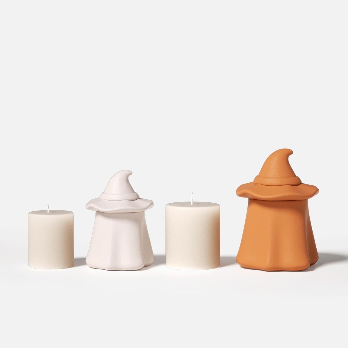 Ghost Wizard Candle Jar Silicone Mold & Candle Refill Silicone MoldCandle Jar MoldSH1100-1-2