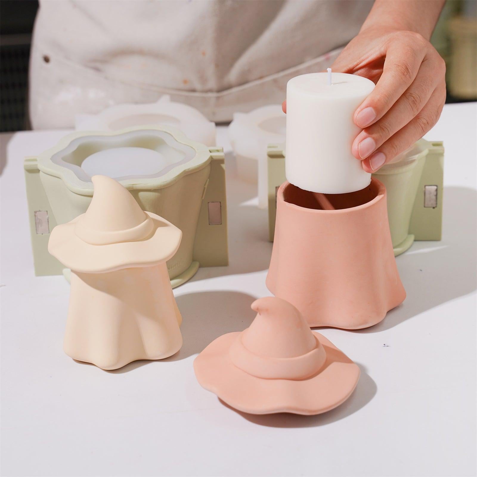 Ghost Wizard Candle Jar Silicone Mold & Candle Refill Silicone Mold