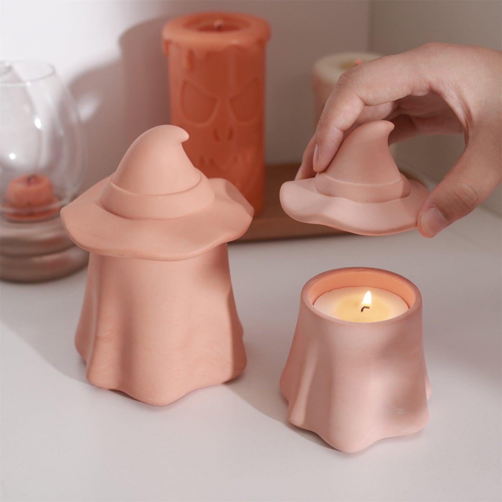 Ghost Wizard Candle Jar Silicone Mold & Candle Refill Silicone Mold