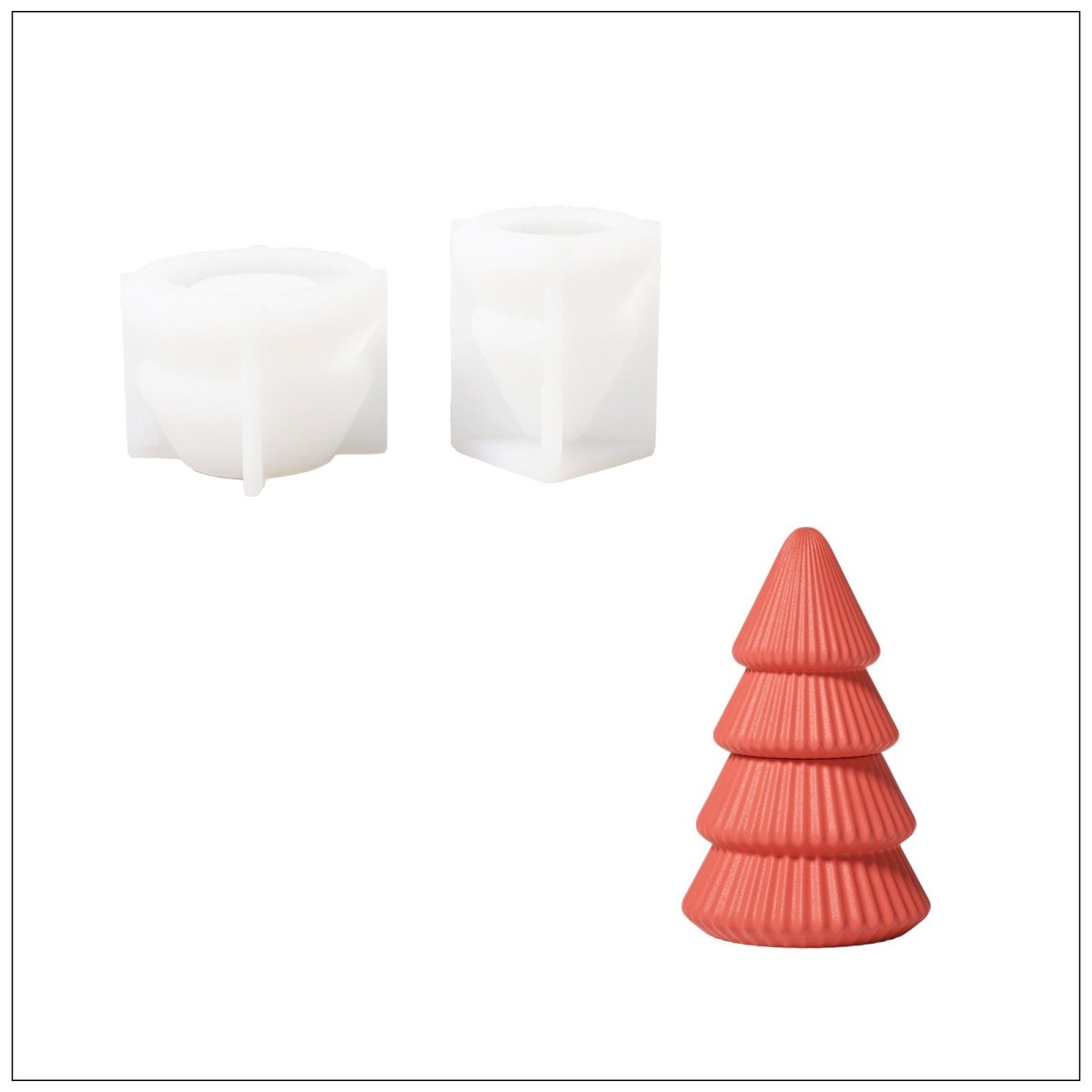 Winter Wonderland Christmas Tree Candle Jar Silicone Mold CollectionCandle Jar MoldSH1101-1-2