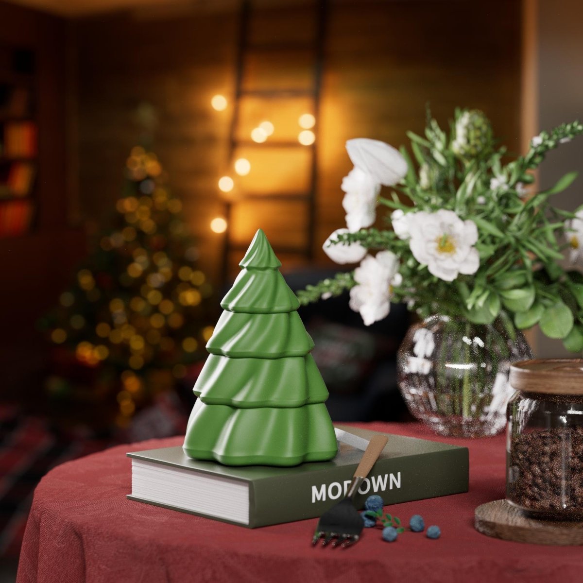 Mystical Stacking Christmas Tree Candle Jar Silicone MoldCandle Jar MoldSH1107-1-2-3-4