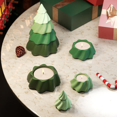 Mystical Stacking Christmas Tree Candle Jar Silicone Mold