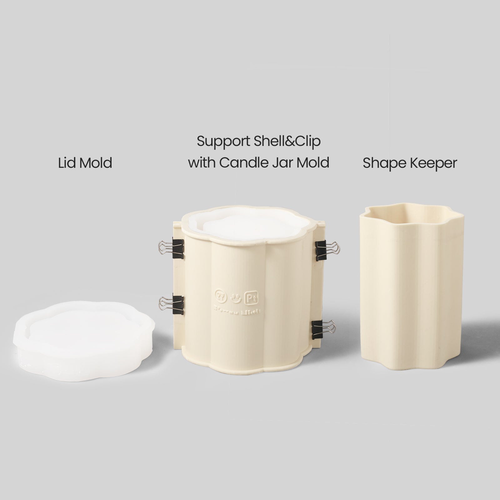 Moule en silicone pour pot de bougie Max Floral Column 46 oz