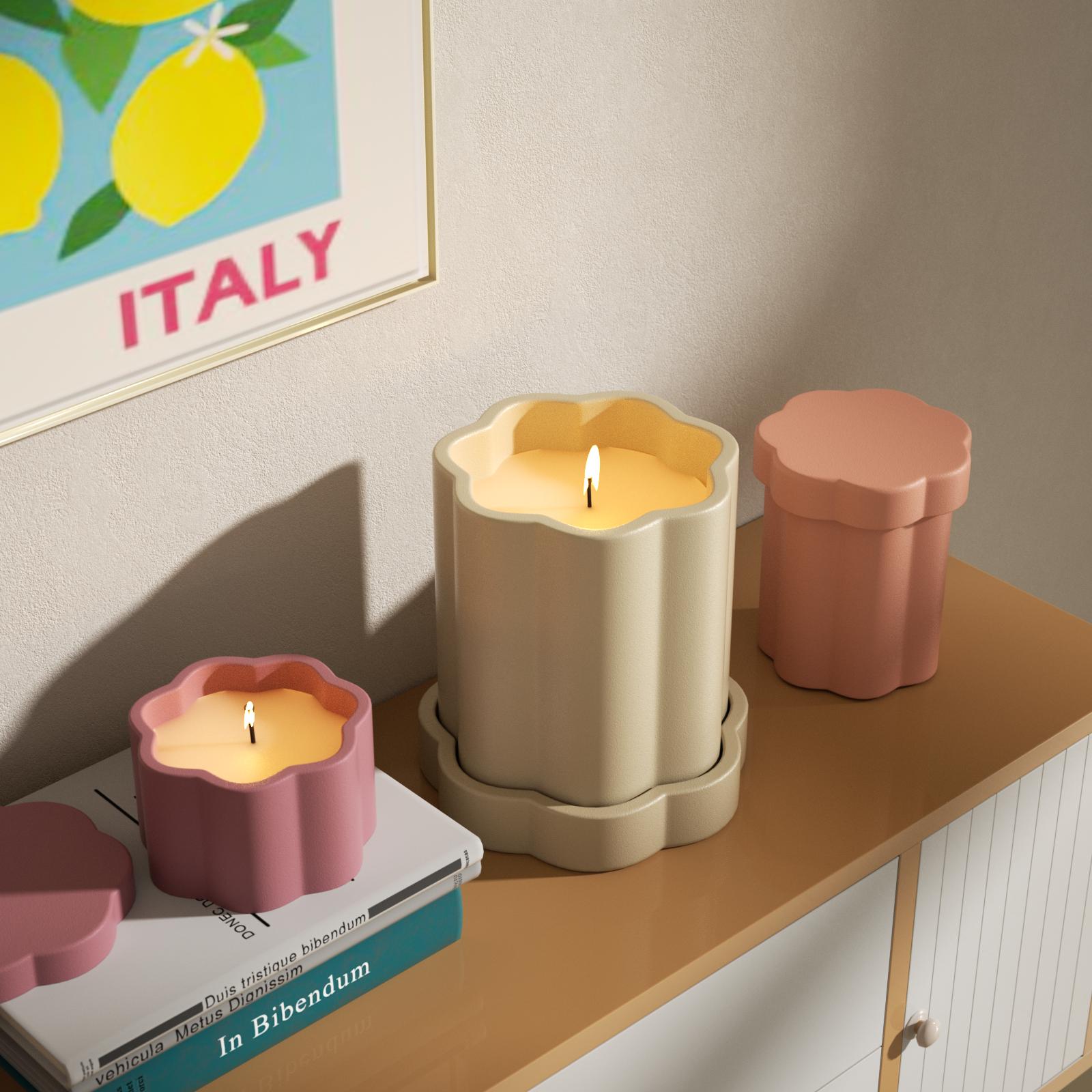 Moule en silicone pour pot de bougie Max Floral Column 46 oz