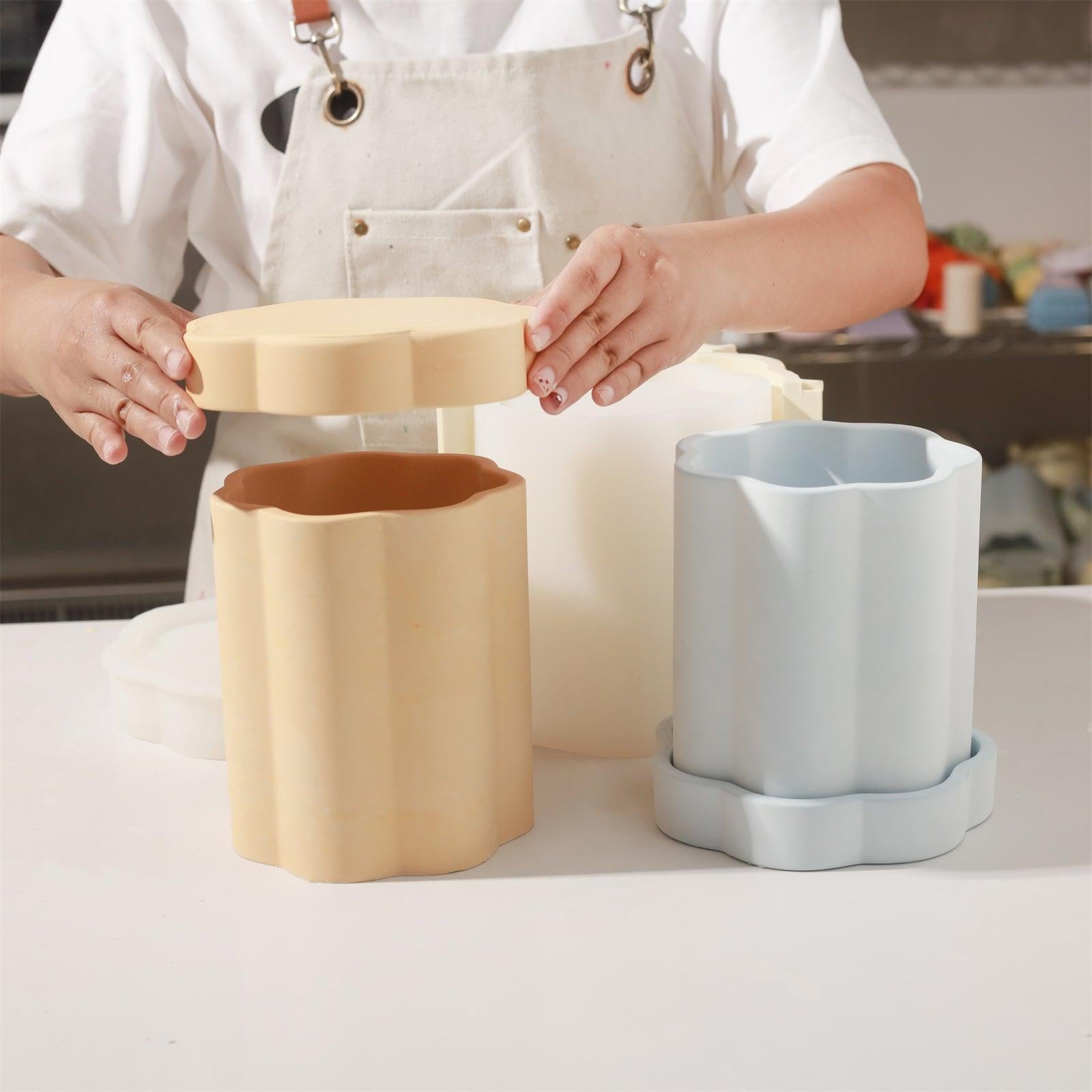 Moule en silicone pour pot de bougie Max Floral Column 46 oz