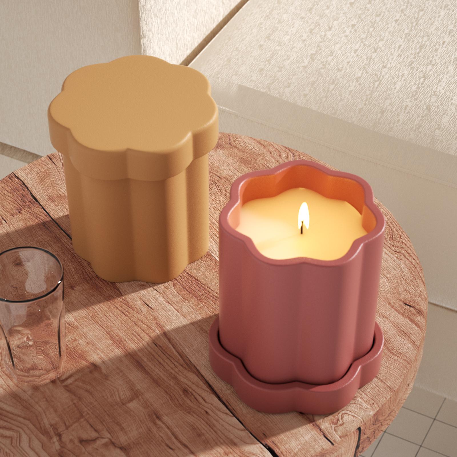 Moule en silicone pour pot de bougie Max Floral Column 46 oz