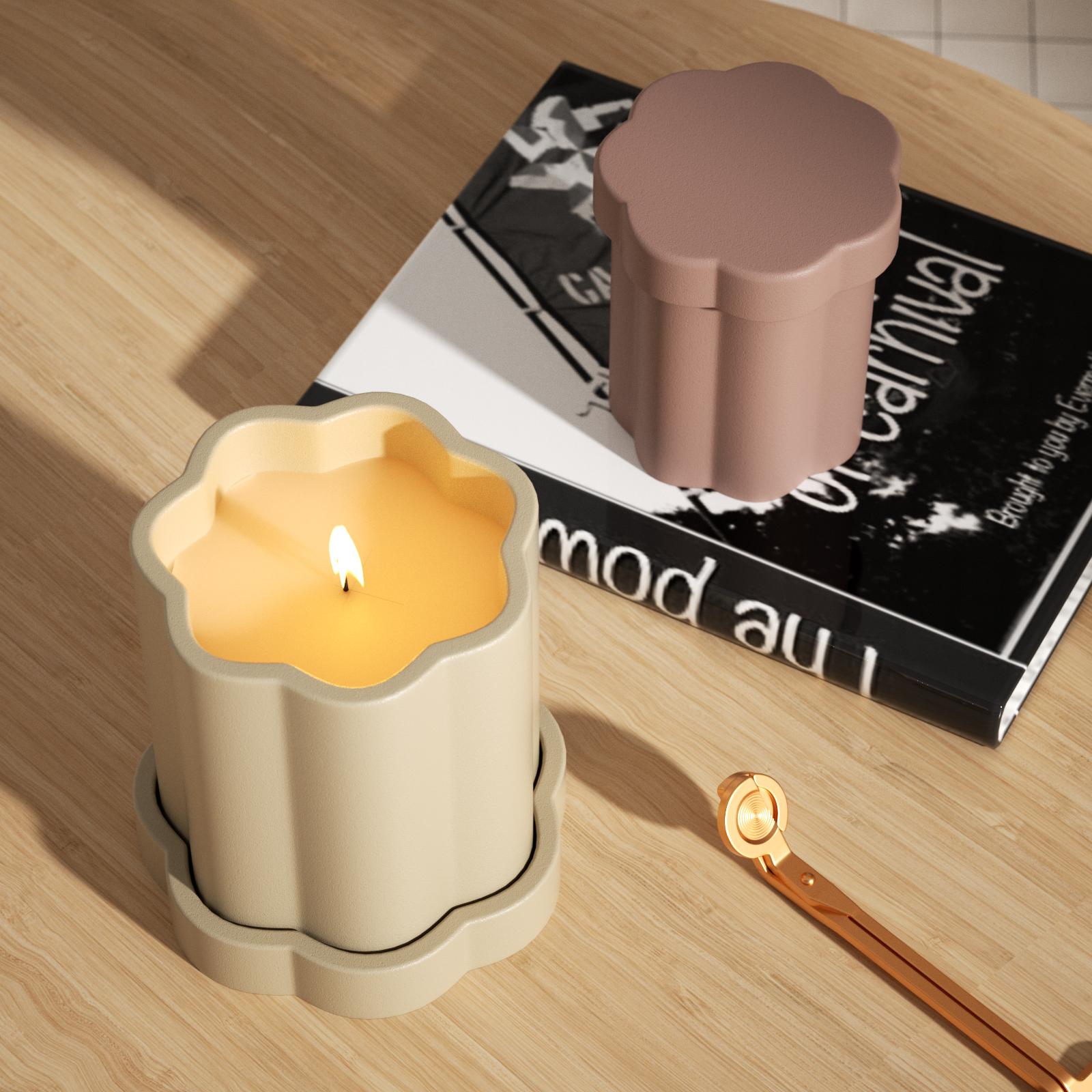 Moule en silicone pour pot de bougie Max Floral Column 46 oz