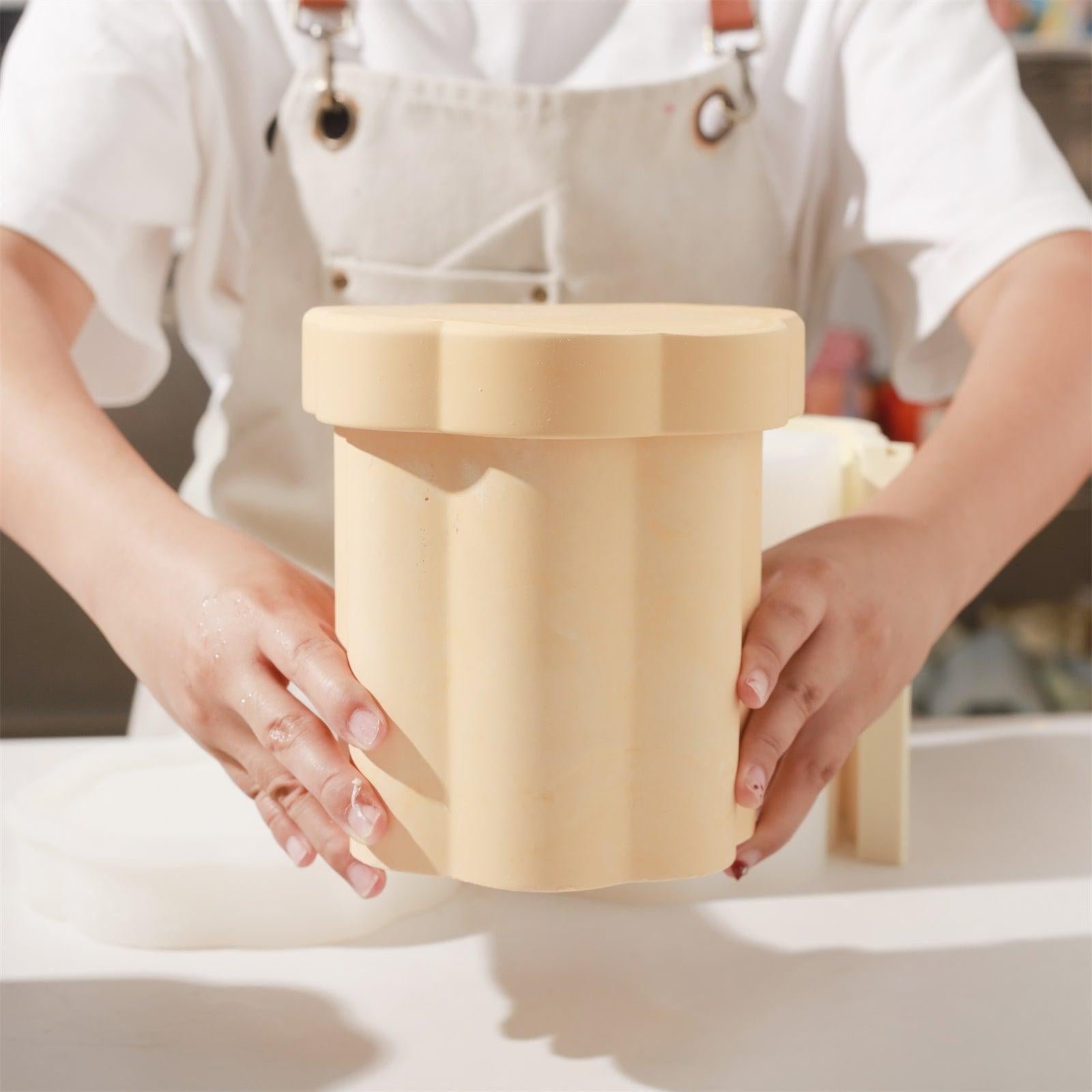 Moule en silicone pour pot de bougie Max Floral Column 46 oz