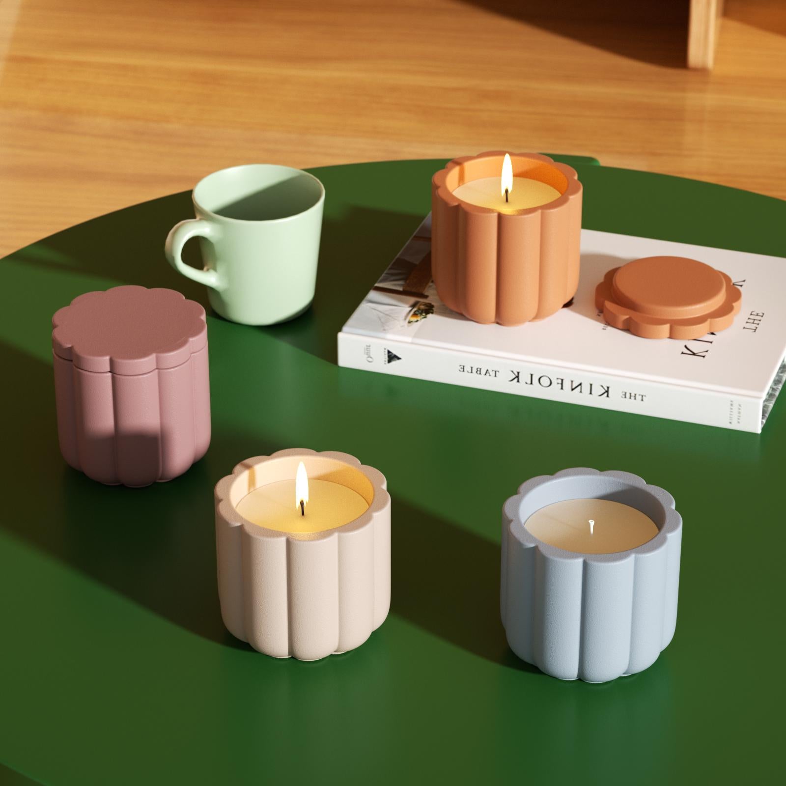 Pumpkin-Inspired Candle Jar Silicone Mold & 6.5 oz Candle Refill Silicone Mold