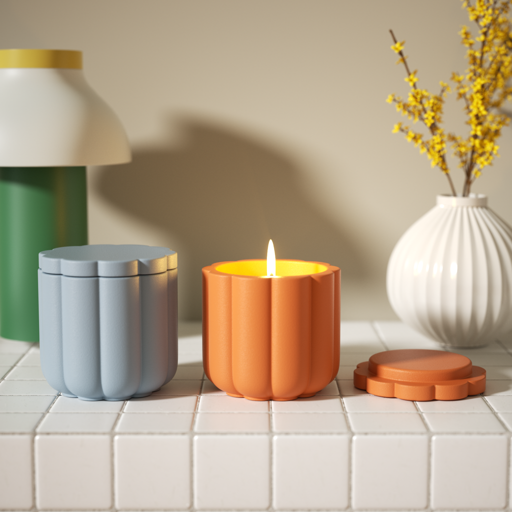 Pumpkin-inspired candle jar adds a pop of color to your home decor-Boowan Nicole