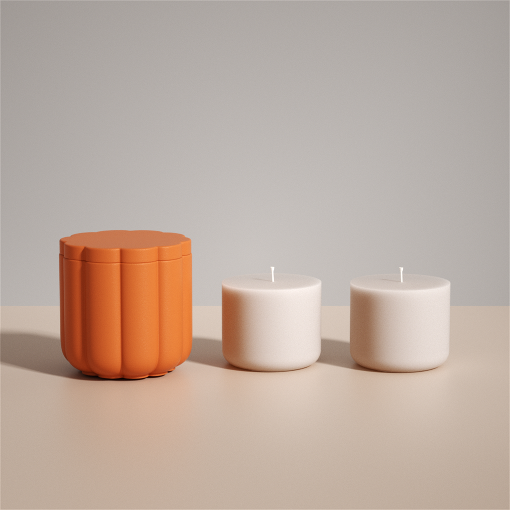 Candle Jar with Candle Refill-Boowan Nicole