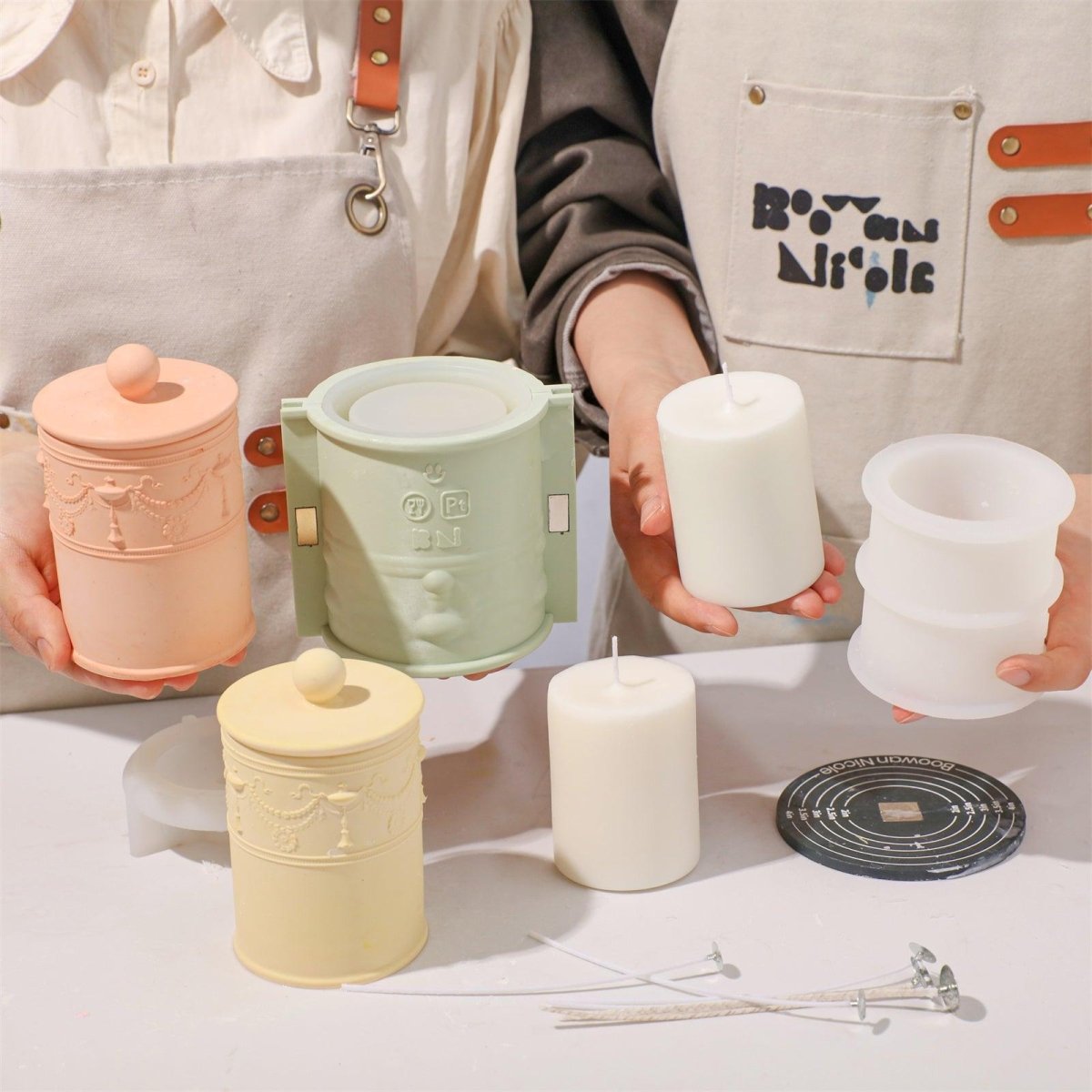 Demold Showcase Terracotta 9oz Garland Drapery Candle Jar Silicone Mold and Candle Refill  Mold-Bo'o'waoowan Nicole