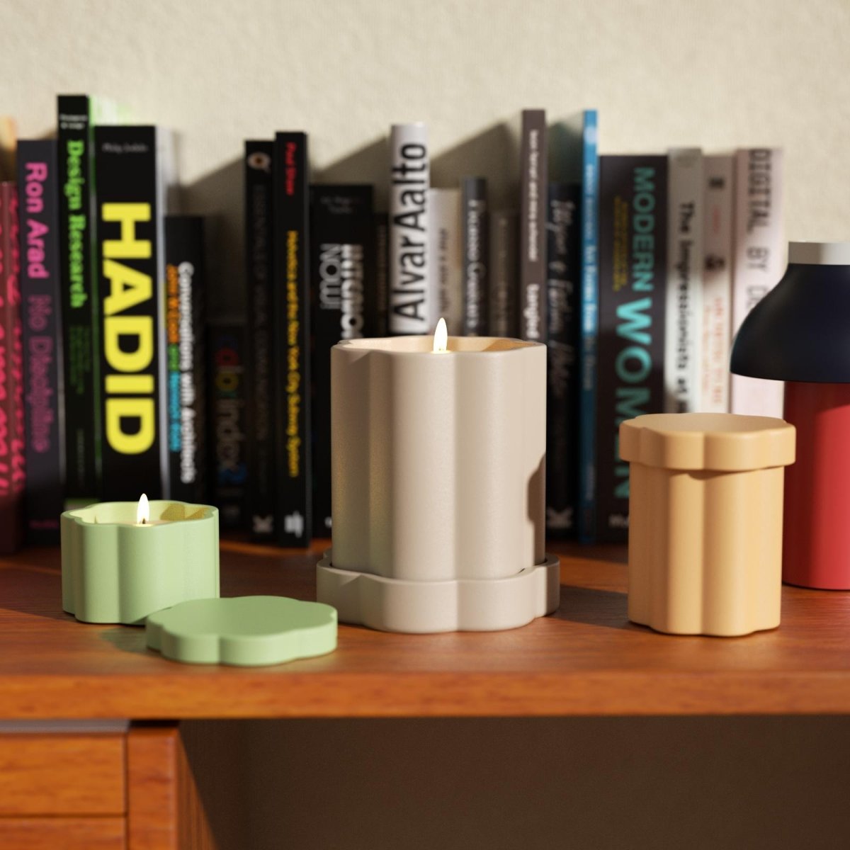 Floral Column Candle Jar Silicone MoldCandle Jar MoldSH1085-1-2LZ0712