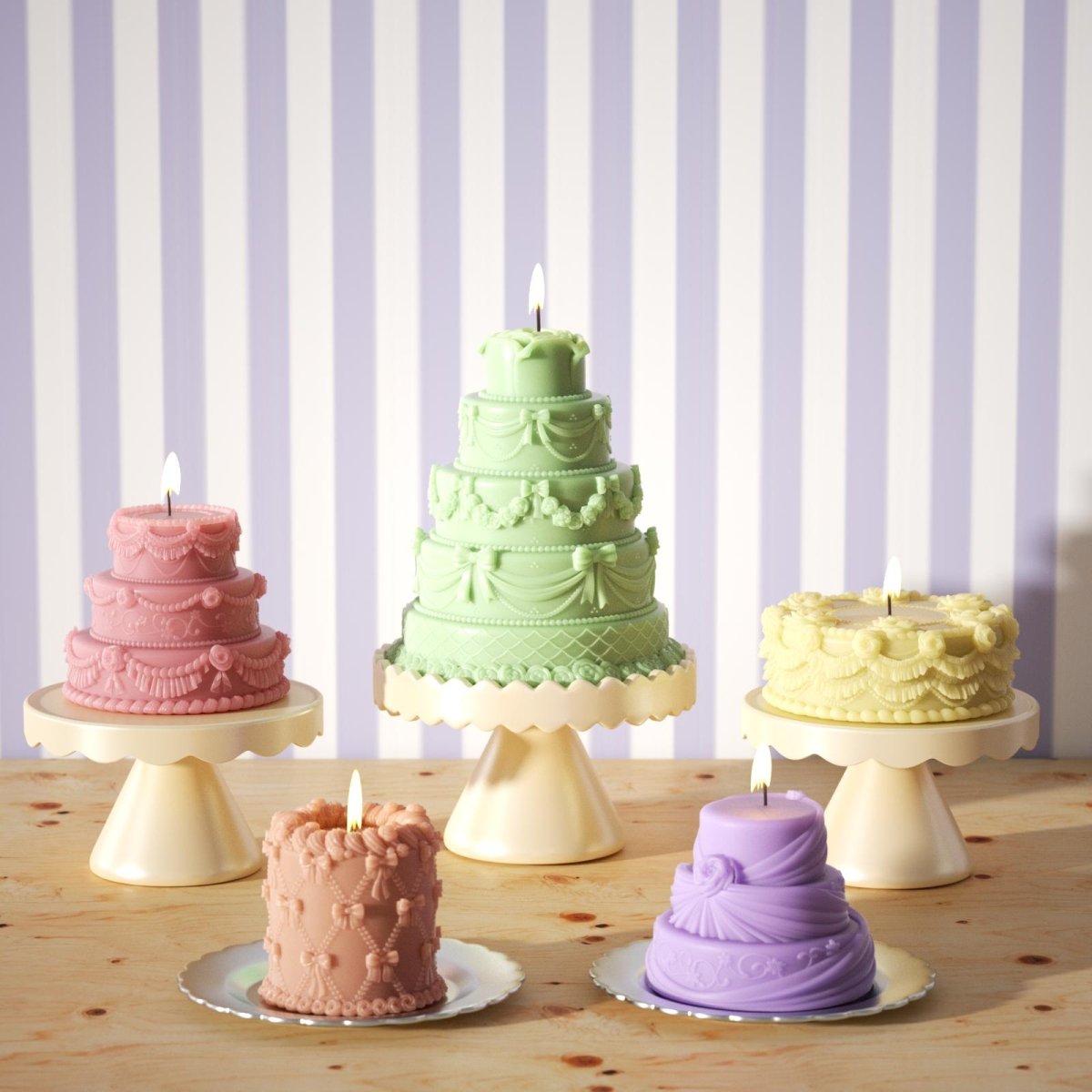 Wedding Cake Candle Silicone Mold Collection3D Candle MoldLZ0813