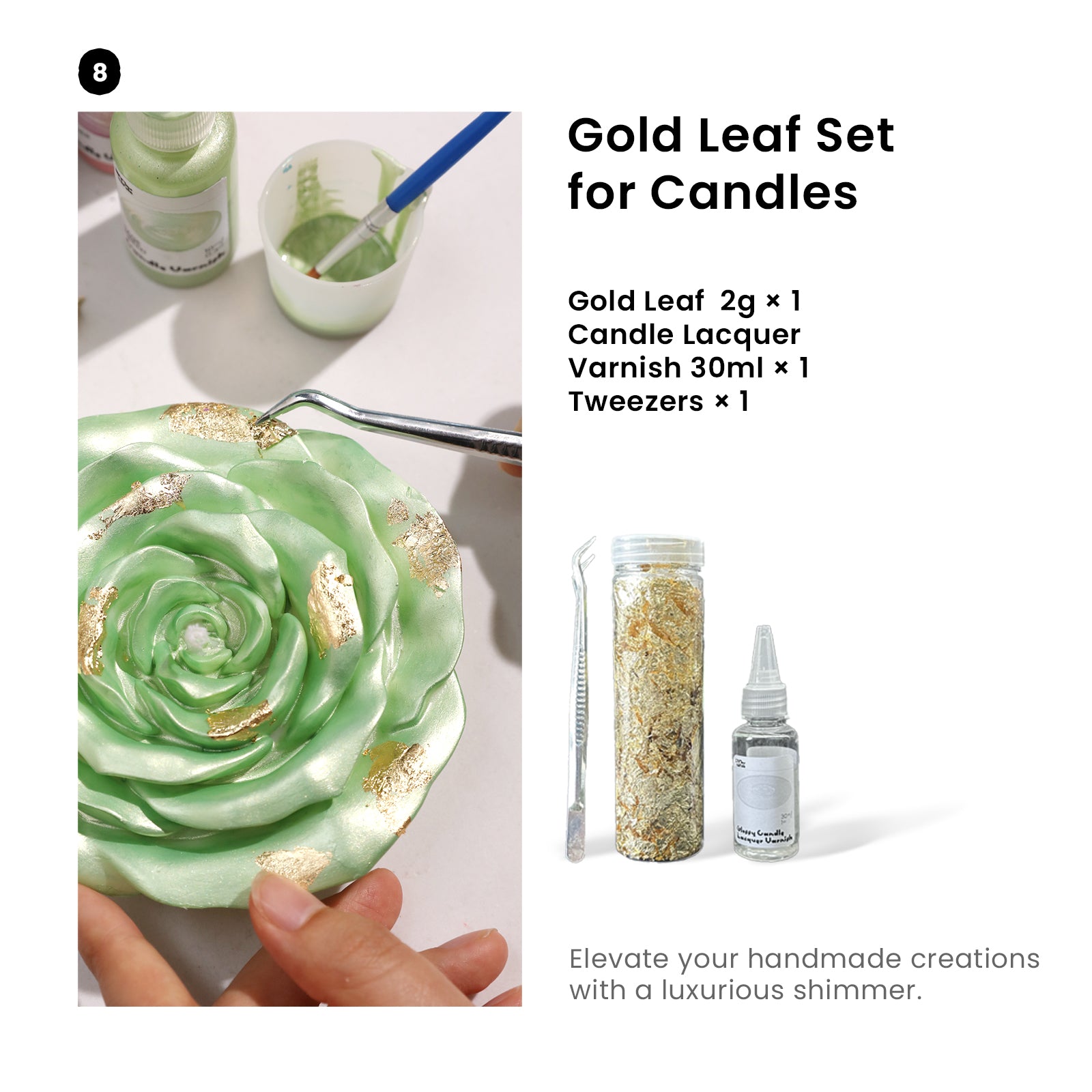 Get the Gold Leaf Set for Candles